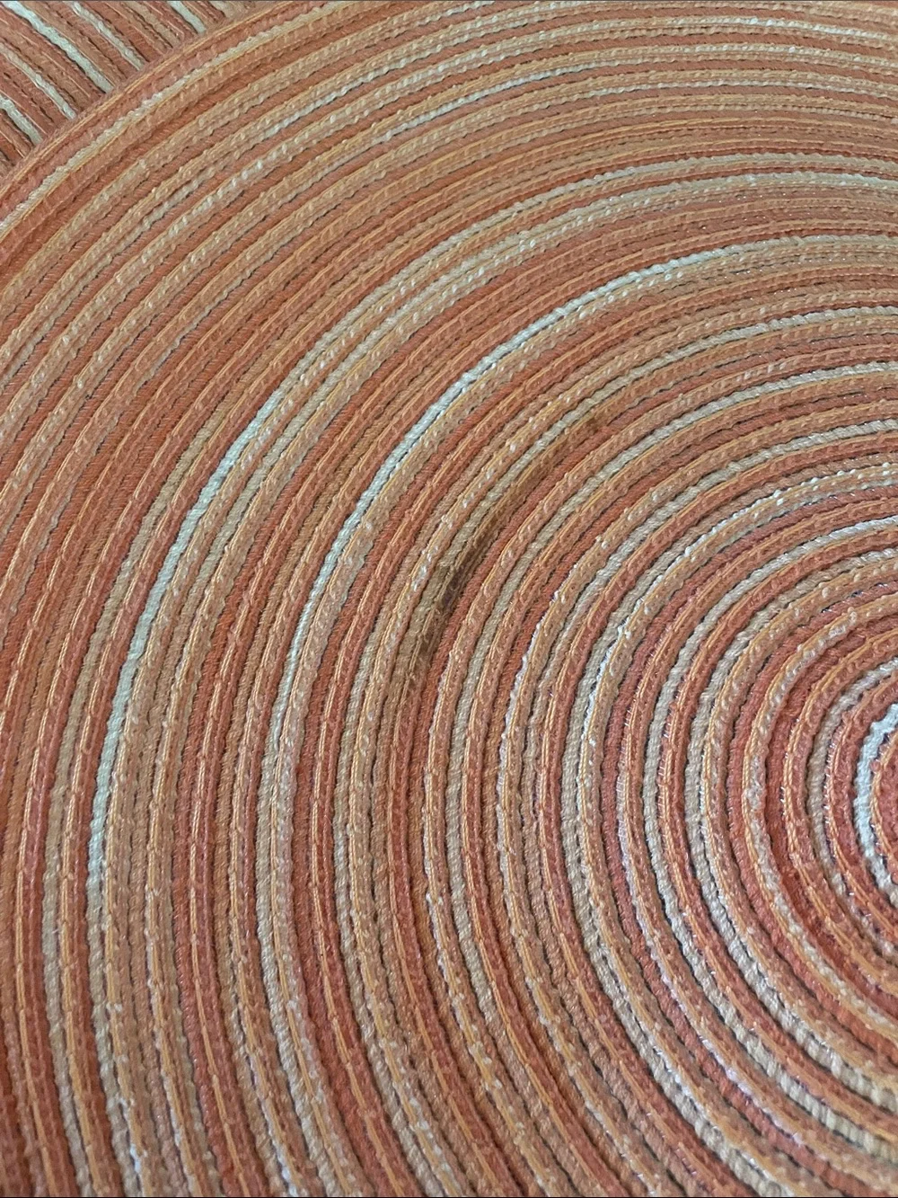 Orange Round Placemats Set - Home Dining fall decor set of 4